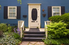 Traditional North American style residental houses on mature street with nice landscaping